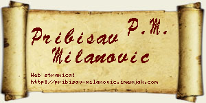 Pribisav Milanović vizit kartica